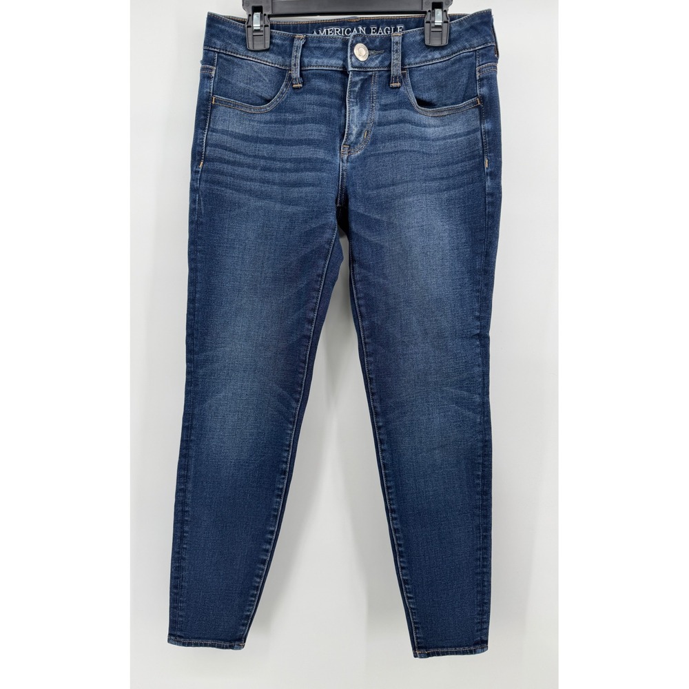 American Eagle Super Super Stretch X Skinny Jeans Dark Wash Women 2 Short